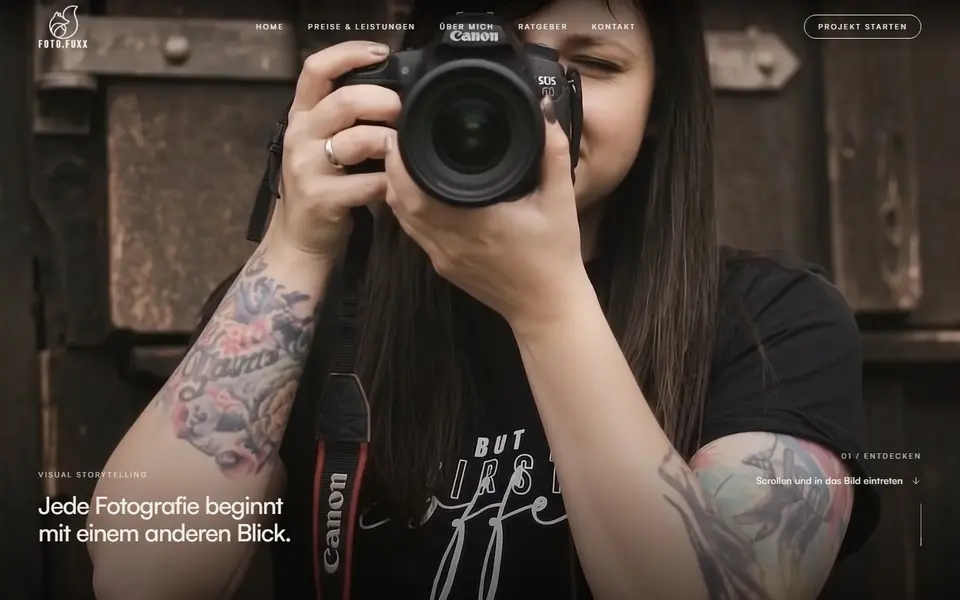 Screenshot der Website foto-fuxx.de