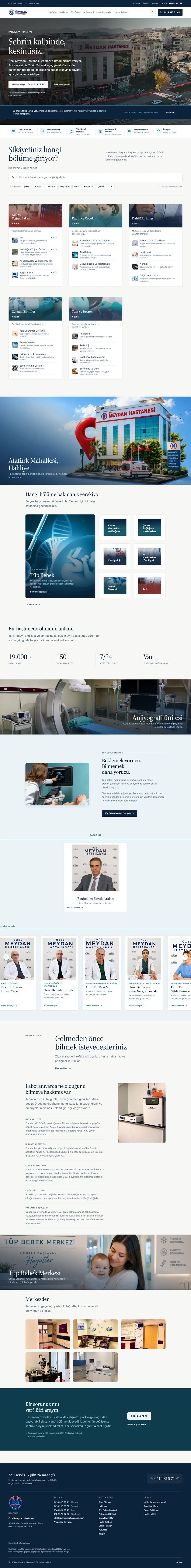 Screenshot der Website ozelmeydanhastanesi.com.tr